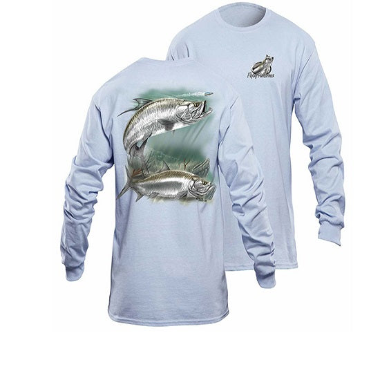 Bluza Flying Fisherman Tarpon Light Blue Long Sleeve Tee XXL