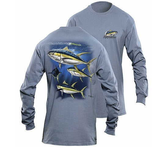 Bluza Flying Fisherman Yellowfin Tuna Indigo Blue Long Sleeve Tee L