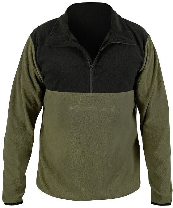 Bluza KORUM Embossed Microfleece, Olive Green-Black, Marime S
