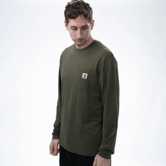 Bluza Nash Make It Happen Carp Logo Long Sleeve T Shirt Green, Marime L