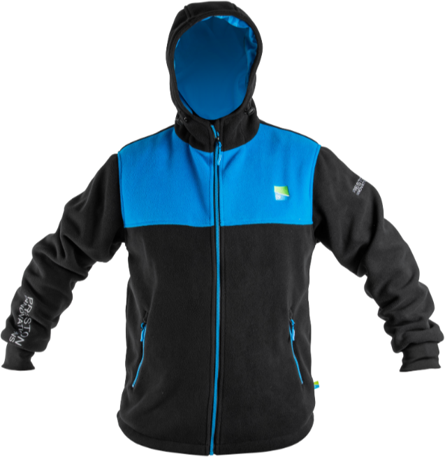 Bluza Preston Windproof Fleece Jacket, Black &amp; Blue, Marimea XXXXL