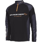 Bluza Savage Gear Tournament Gear 1/2 Zip, Black Ink, Marimea Xxl