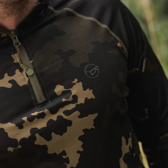 Bluza Uv Korda Kool Upf Zip Jersey, Dark Kamo, Marimea L