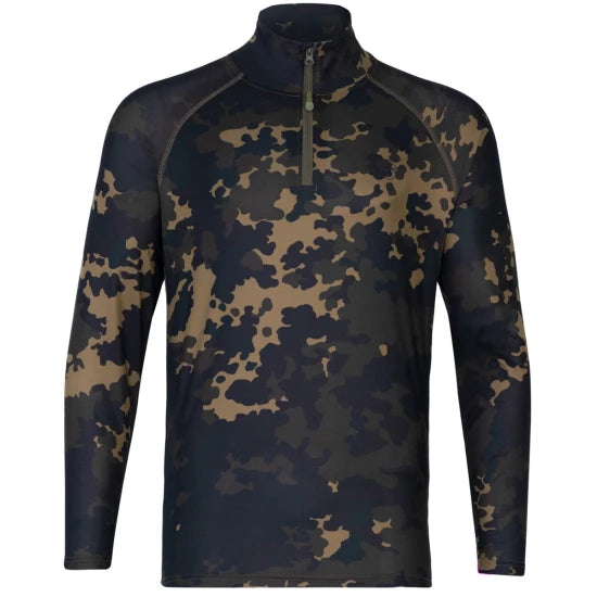 Bluza Uv Korda Kool Upf Zip Jersey, Dark Kamo, Marimea M