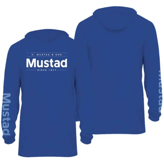 Bluza Uv Mustad Technical Hoodie Longsleeve, Blue, Marime L