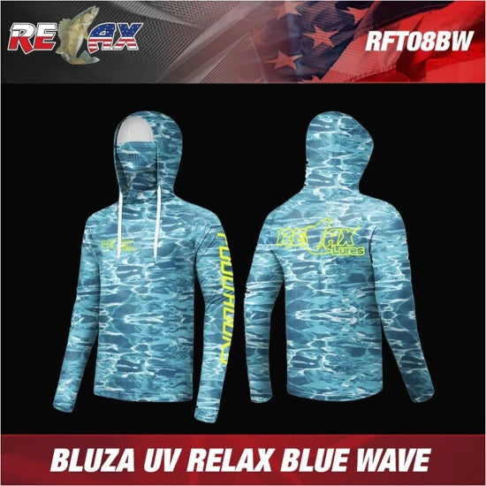Bluza Uv Relax Blue Wave Upf 50+, Marime 2xl