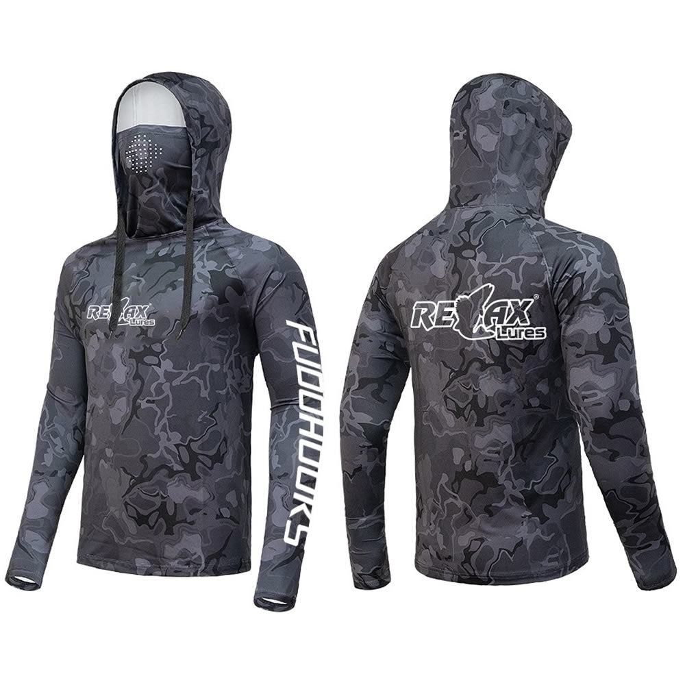 Bluza UV Relax Lures UPF 50+, Dark Camo, Marime M