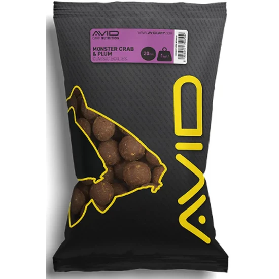 Boilies Avid Premium, Monster Crab-plum, 24mm, 1kg