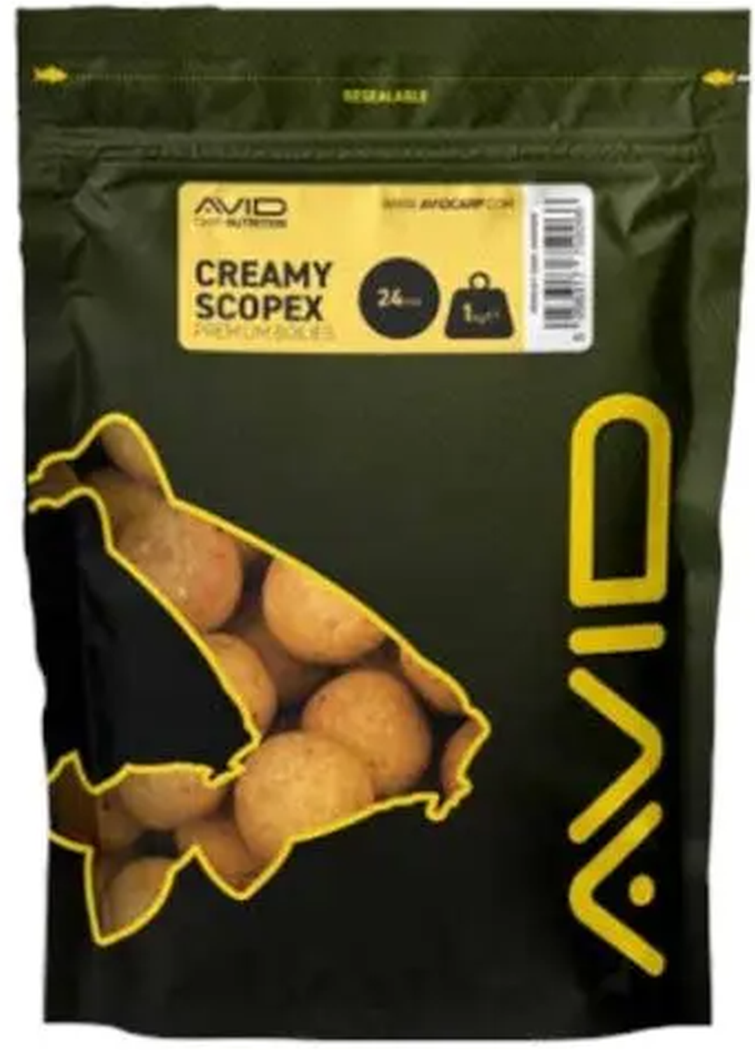 Boilies Avid Premium, Scopex, 20mm, 1kg