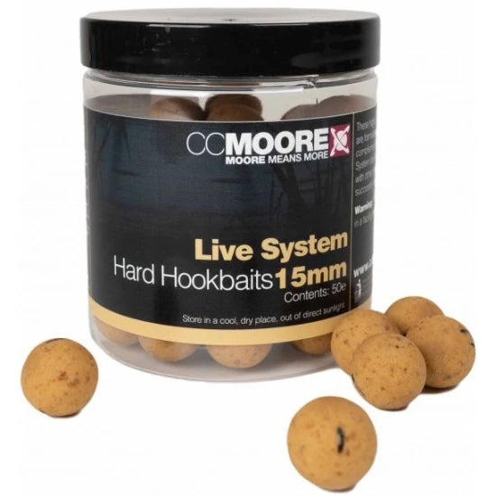 Boilies Cc Moore Live System Hard Hookbaits, 15mm, 50buc/cutie