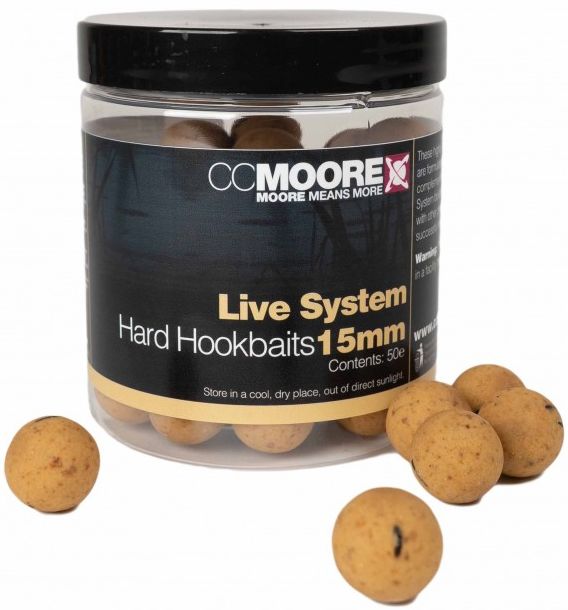 Boilies CC Moore Live System Hard Hookbaits, 24mm, 15buc/cutie