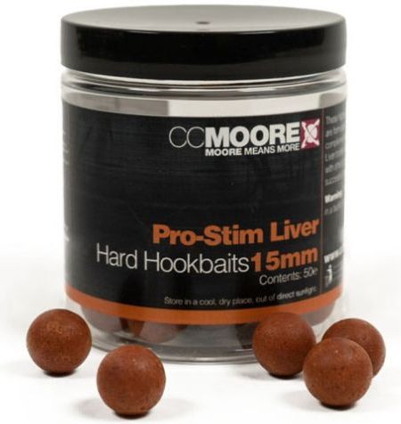 Boilies CC Moore Pro Stim Hard Hookbaits, Liver, 15mm