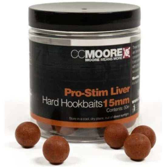 Boilies Cc Moore Pro Stim Hard Hookbaits, Liver, 24mm