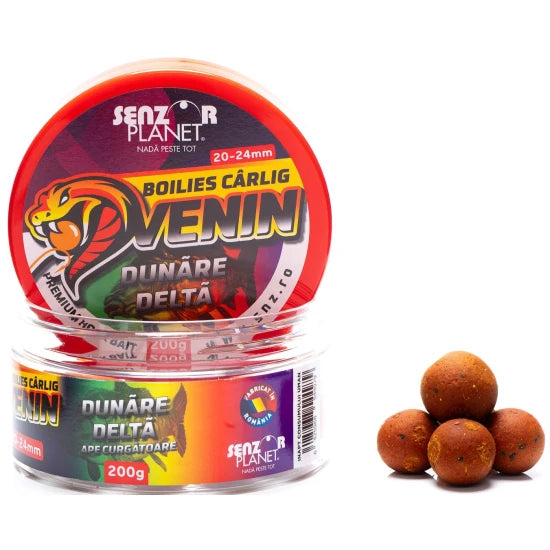 Boilies Carlig Senzor Venin, Ape Curgatoare Dunare Delta, 20-24mm, 200g
