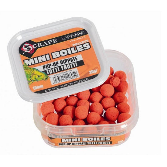 Boilies Colmic Mini Pop-Up Dipuite 10mm 30g Tutti Frutti