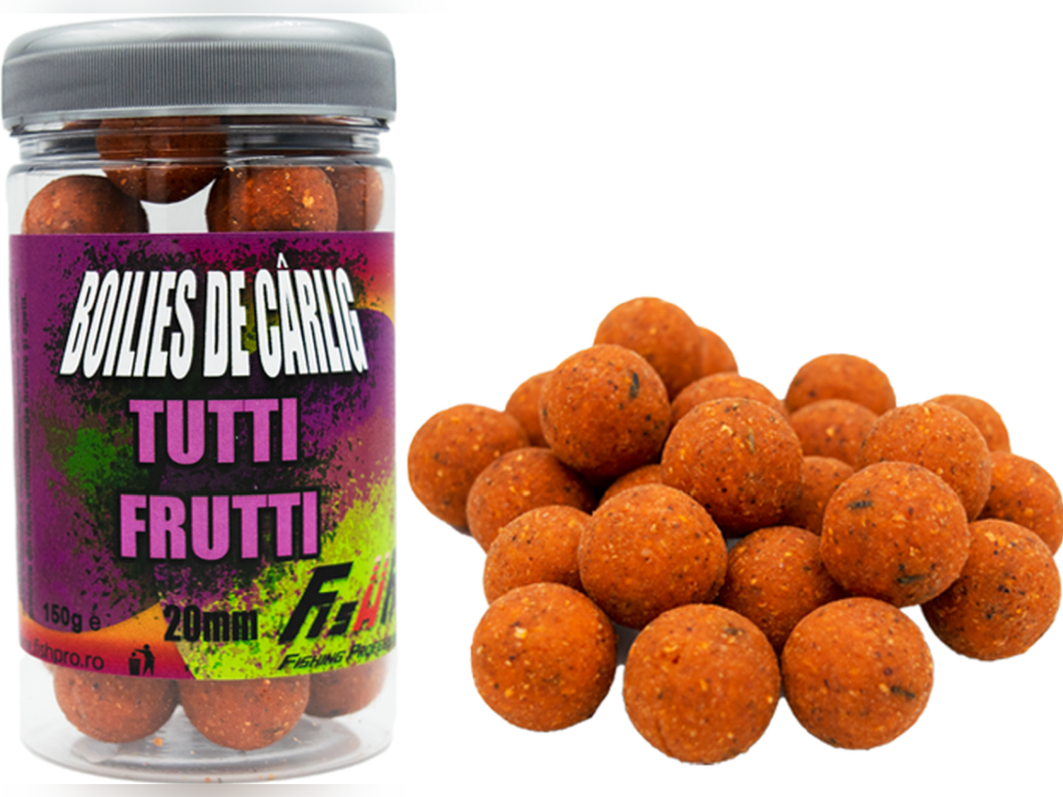 Boilies De Carlig Fish Pro, Tutti Frutti, 20mm, 150g