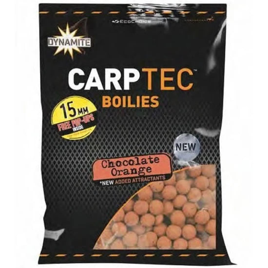 Boilies Dynamite Baits Carptec Chocolate Orange, 15mm, 1,8kg