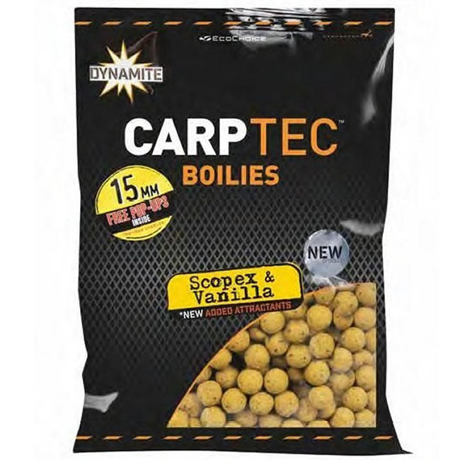 Boilies Dynamite Baits CarpTec Scopex &amp; Vanilla, 15mm, 1,8kg