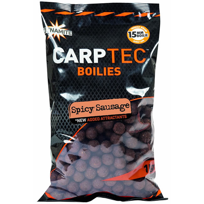 Boilies Dynamite Baits CarpTec Spicy Sausage, 15mm, 1,8kg