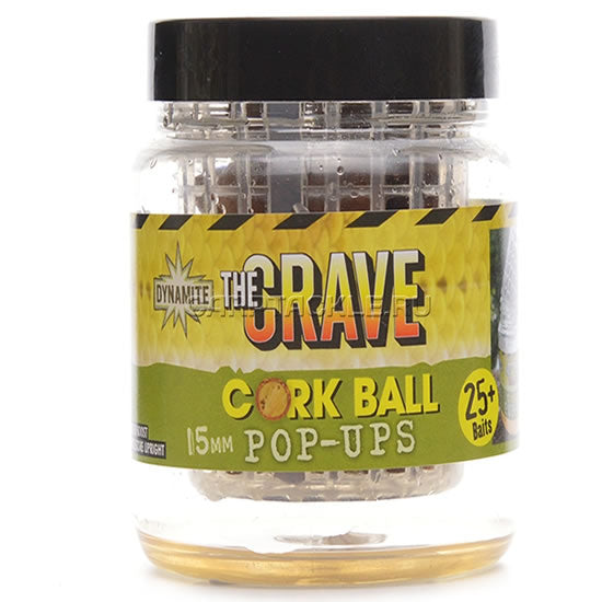 Boilies Dynamite Baits Food Bait Cork Ball Pop-Ups The Crave 15mm