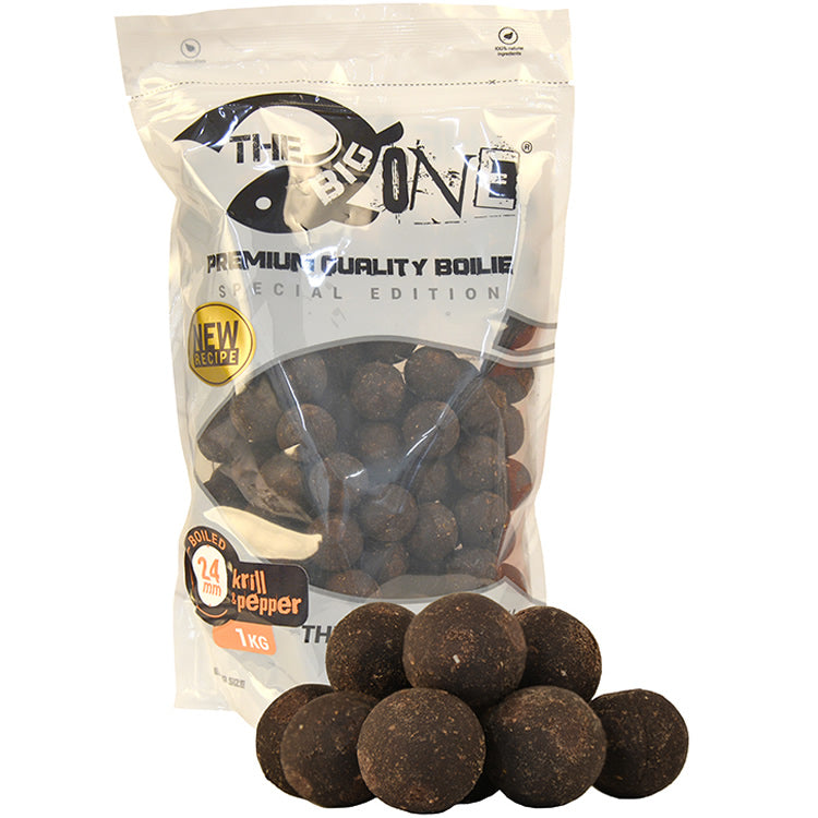 Boilies Fierte THE ONE Cooked Big One, 24mm, Krill &amp; Pepper, 1kg
