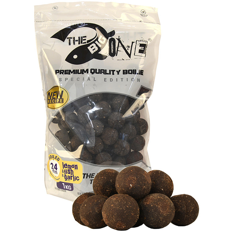 Boilies Fierte THE ONE Cooked Big One, 24mm, Lemon &amp; Fish &amp; Garlic, 1kg
