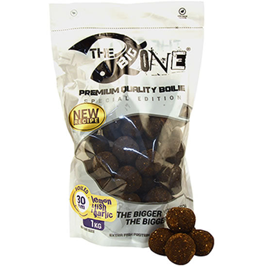 Boilies Fierte THE ONE Cooked Big One, 30mm, Lemon &amp; Fish &amp; Garlic, 1kg