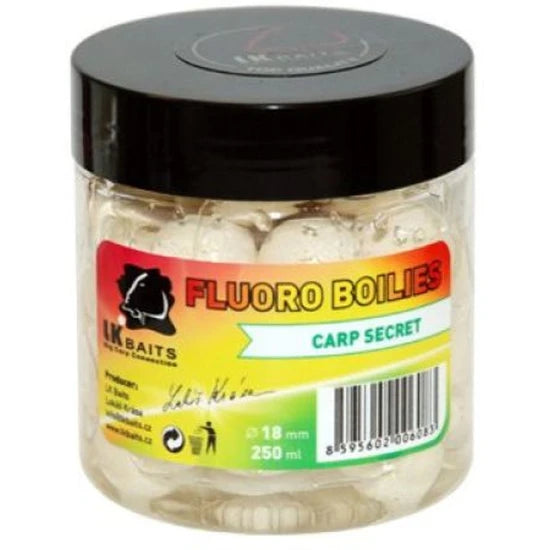 Boilies Lk Baits Fluoro Tare, Carp Secret, Alb, 18mm, 150ml
