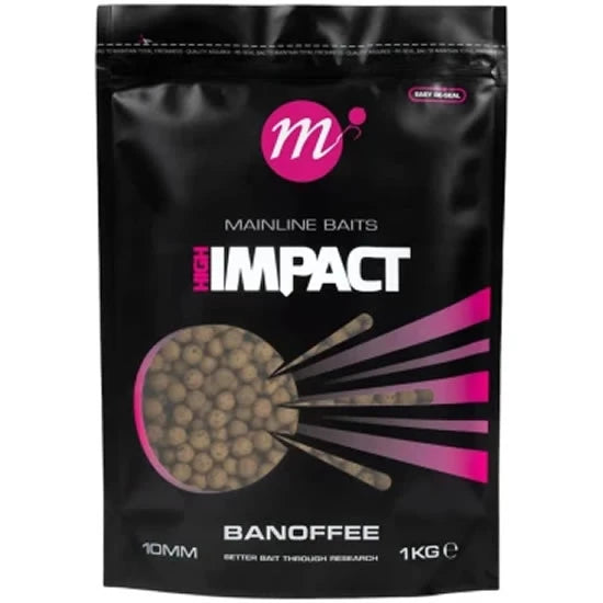 Boilies Mainline High Impact, Banoffee, 10mm, 1kg
