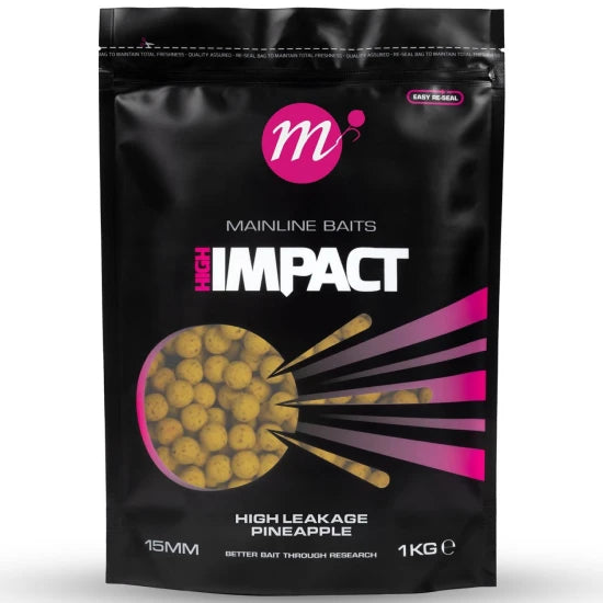 Boilies Mainline High Impact, Leakage Pineapple, 15mm, 1kg