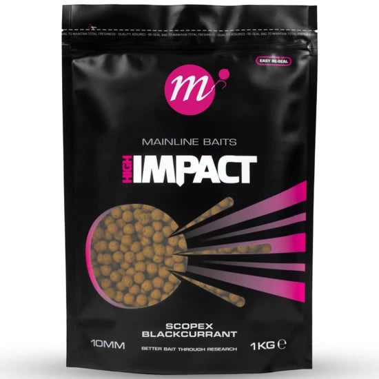 Boilies Mainline High Impact, Scopex Blackcurrant, 10mm, 1kg