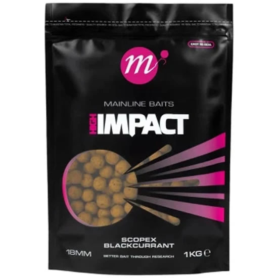 Boilies Mainline High Impact, Scopex Blackcurrant, 20mm, 1kg