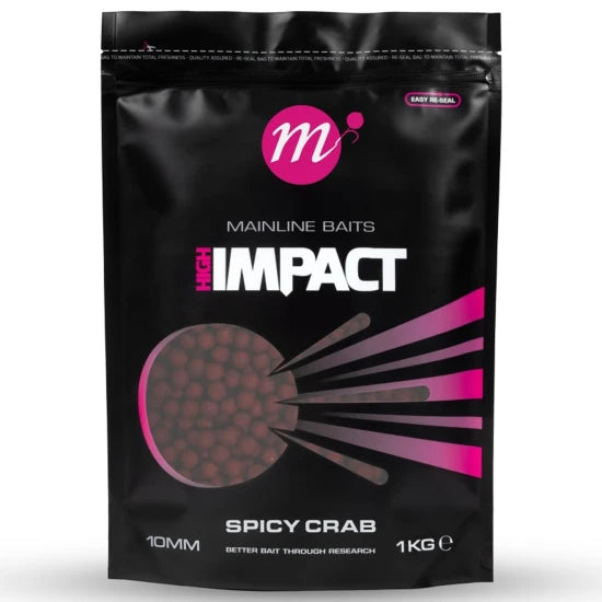 Boilies Mainline High Impact, Spicy Crab, 15mm, 1kg