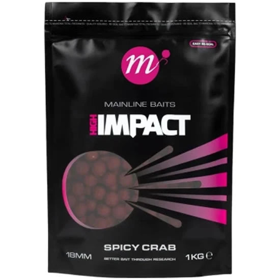 Boilies Mainline High Impact, Spicy Crab, 20mm, 1kg
