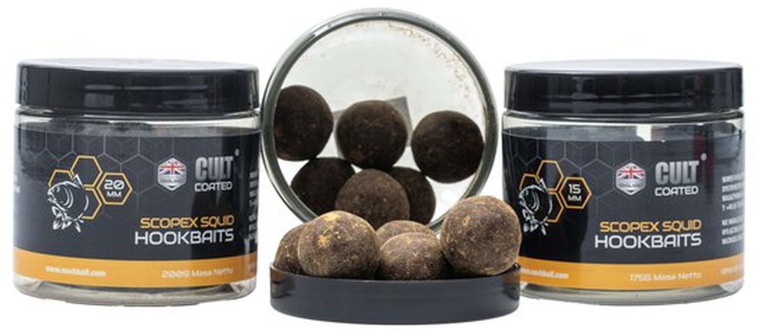 Boilies NASH Cult Coated Hookbaits, Scopex Squid, 20mm, 200g
