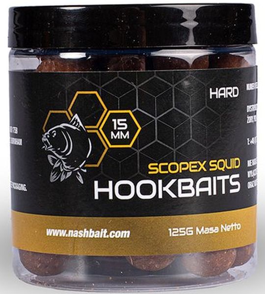 Boilies Nash Hard Hookbaits, Scopex Squid, 24mm, 125g