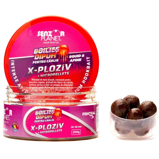 Boilies Senzor Dipuit Pentru Carlig, X-ploziv, 16-18mm, 200g