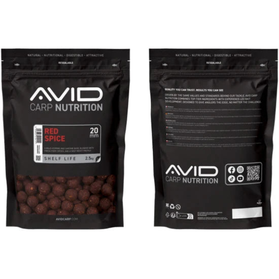 Boilies Tare Avid Red Spice, 20mm, 2.5kg