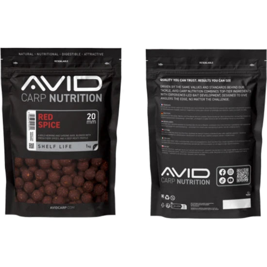 Boilies Tare Avid Red Spice, 24mm, 1kg