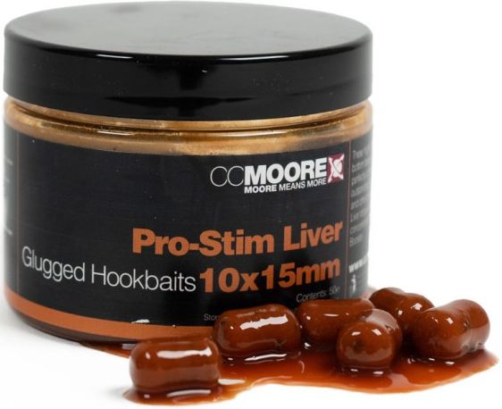 Boilies Tare De Carlig CC Moore Pro-Stim Liver Glugged Hookbaits, Frankfurter, 10-15mm, 50buc/cutie