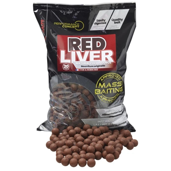 Boilies Tare Starbaits Mass Baiting, Red Liver, 14mm, 3kg