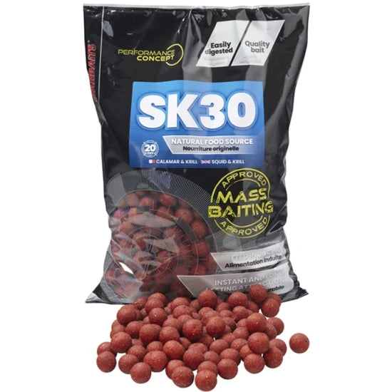 Boilies Tare Starbaits Mass Baiting, Sk30, 20mm, 3kg