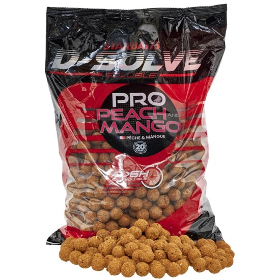 Boilies Tare Starbaits Probiotic D Solve, Peach Mango, 20mm, 2.5kg