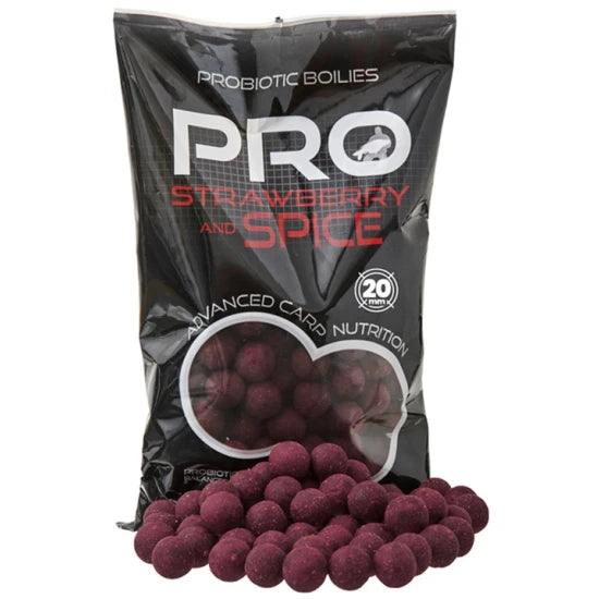 Boilies Tare Starbaits Probiotic, Strawberry Spice, 20mm, 800g