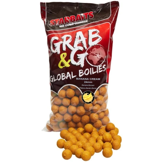 Boilies Tare Starbatis Global Grab And Go, Banana Cream, 14mm, 2.5kg