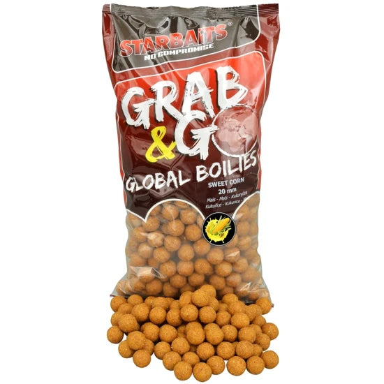 Boilies Tare Starbatis Global Grab And Go, Sweet Corn, 20mm, 2.5kg