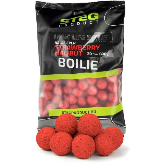 Boilies Tare Steg Long Life Boilie, Capsuna Halibut, 20mm, 800g