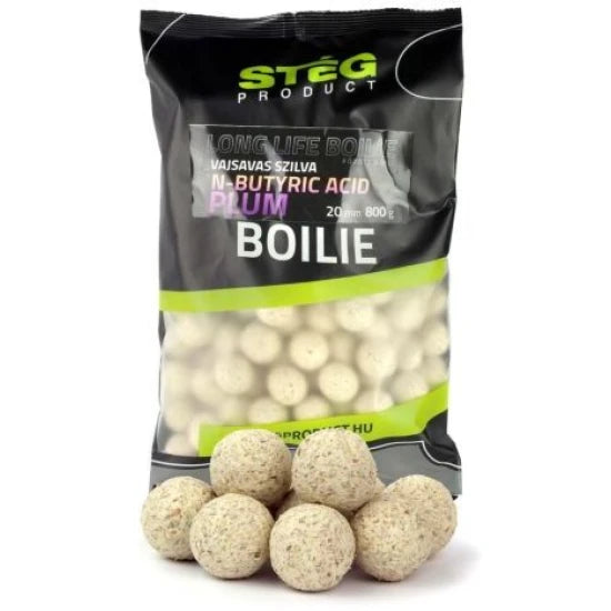 Boilies Tare Steg Long Life Boilie, Nbutyric Acid Pruna, 20mm, 800g