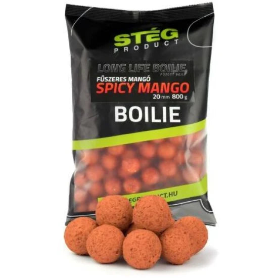 Boilies Tare Steg Long Life Boilie, Spicy Mango, 20mm, 800g
