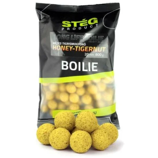 Boilies Tare Steg Long Life Boilie, Spicy Miere Aluna Tigrata, 20mm, 800g